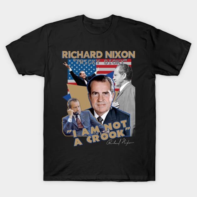 Richard Nixon 37th president Gangsta rap band bootleg T-Shirt by Captain-Jackson